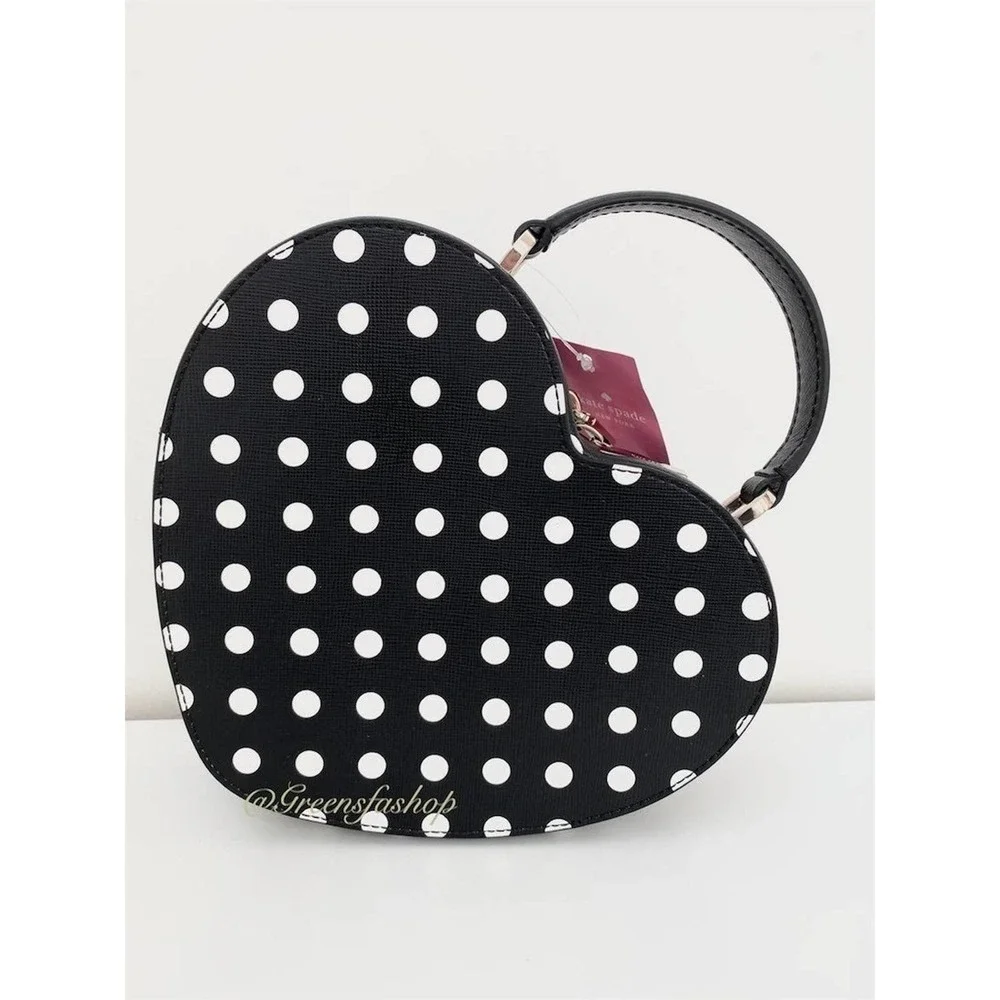Kate Spade purse Love Shack Heart handbag crossbody in polka dots new